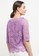 Icons purple 3/4 Sleeve Boat Neck Lace Blouse 75651AA79E96BBGS_2