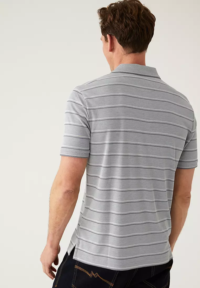 Modal Rich Striped Polo Shirt