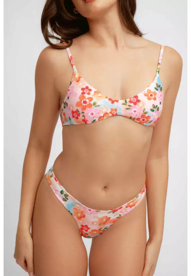 Natalie Scoop Neck Bikini Top / Sugarplum