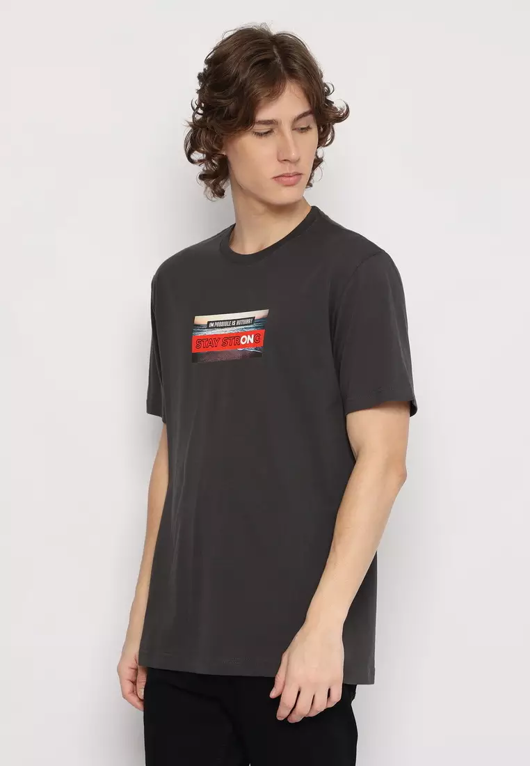 POLICE T-Shirt Cotton Combed Sablon Raster Pria 2073280421