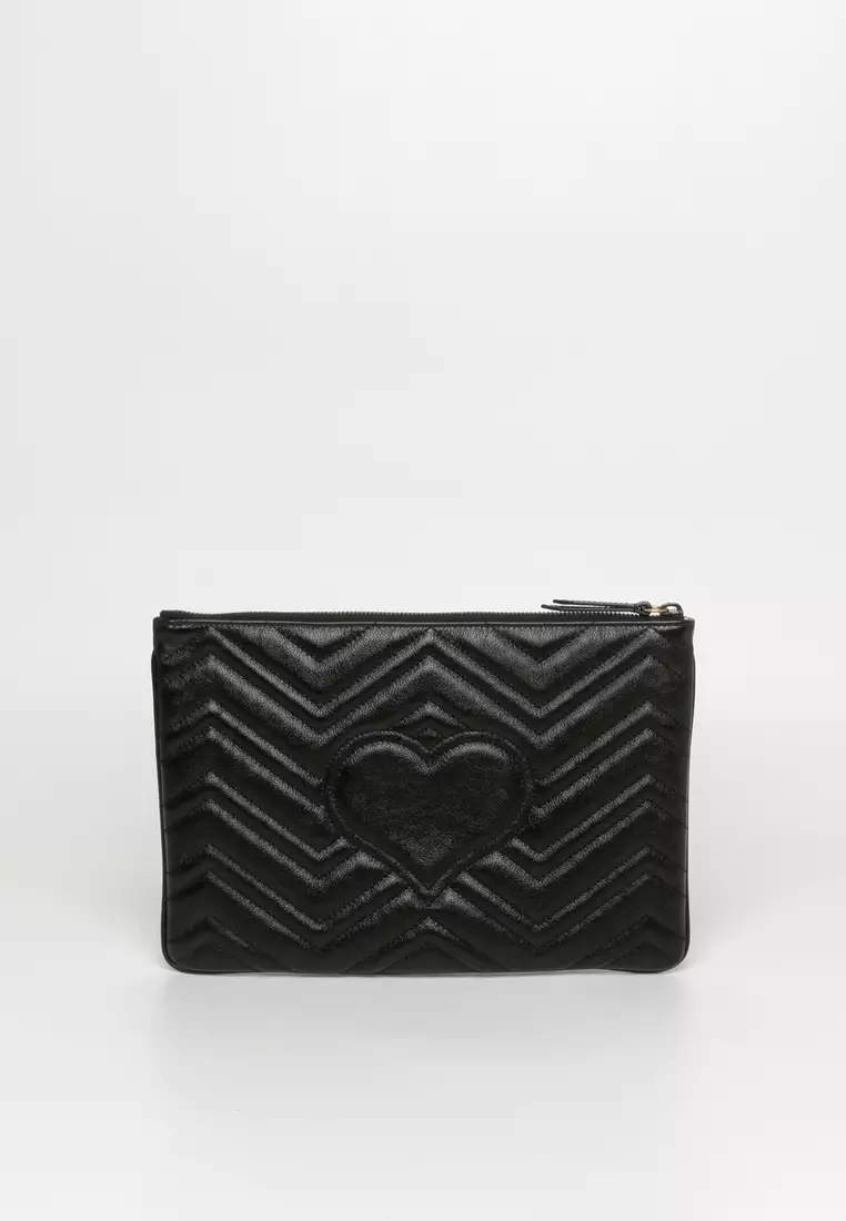 Gucci chevron textured logo clutch best sale