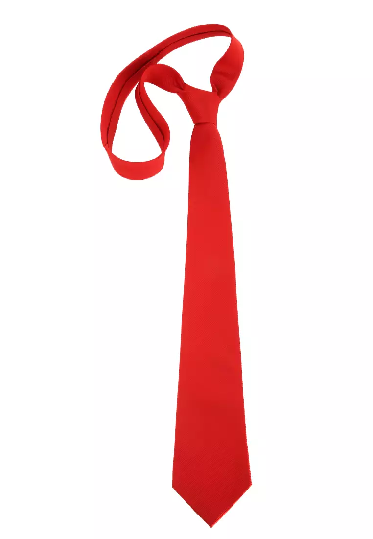 Stranger Dasi Pria Polos Plain Tie Man Neckwear Aksesoris Fashion Material Polyester ORIGINAL - Red