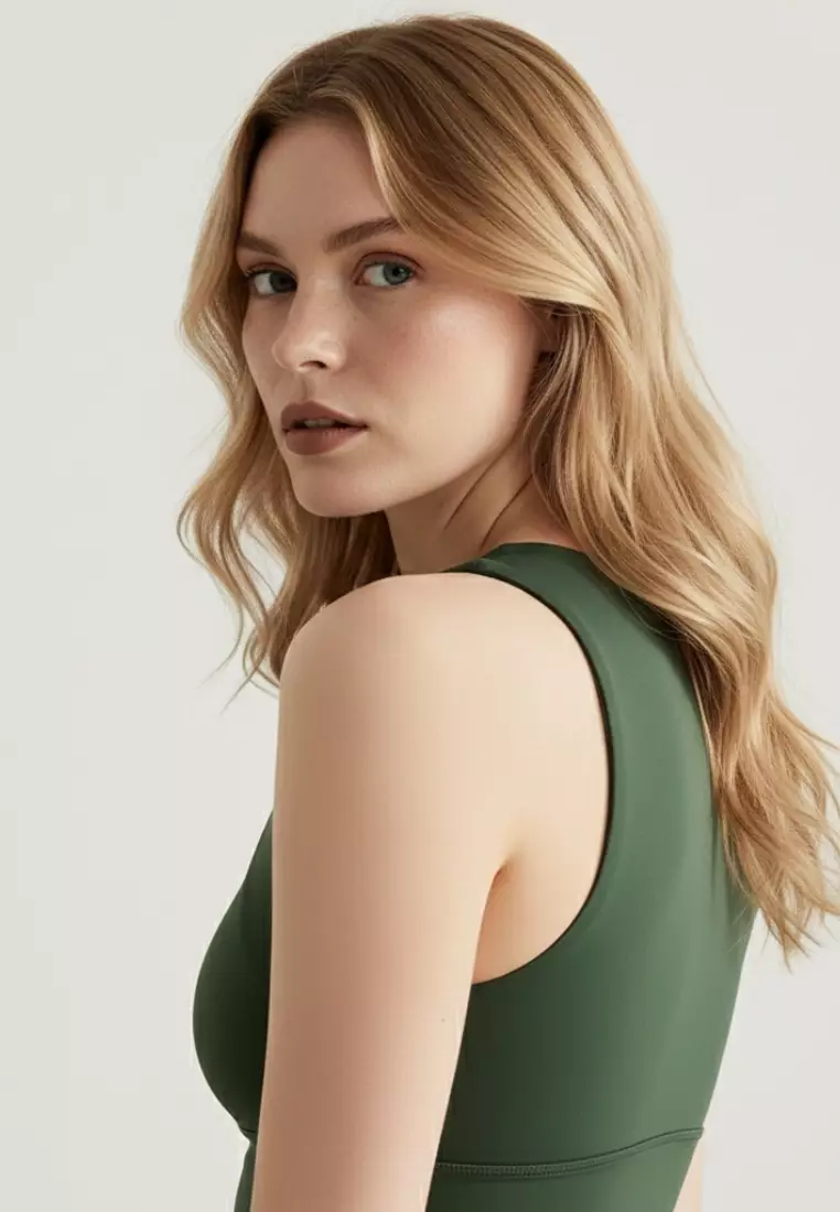 Kayla High Support Sports Bra – Tummy Control Non-Removable Padding Slim Fit Gym & Yoga Wear