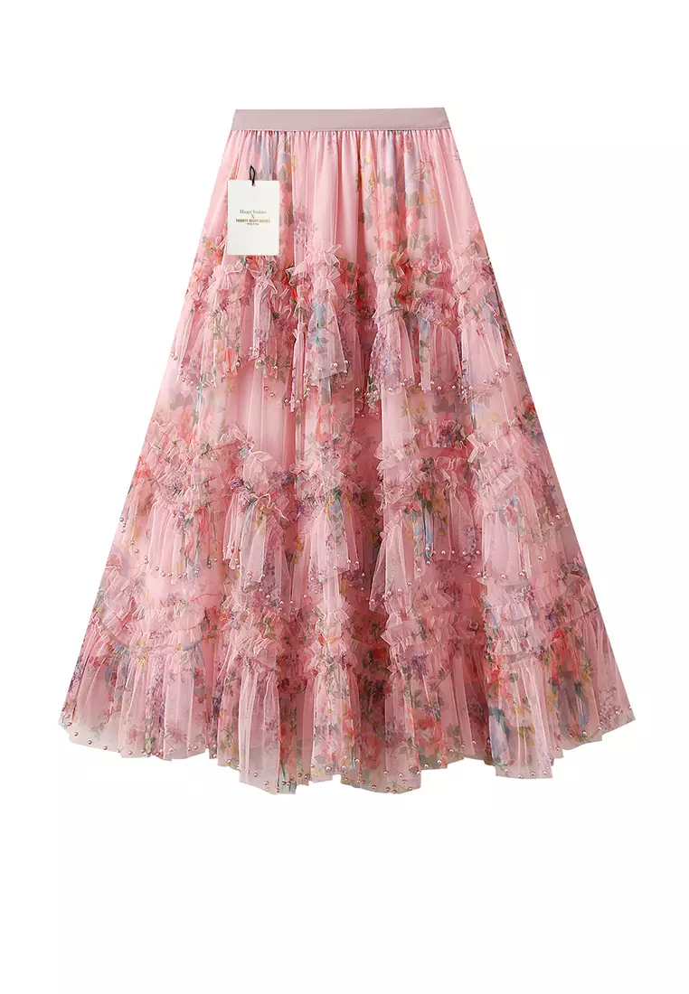 Buy Twenty Eight Shoes Beaded Printed Tulle Fairy Skirt AF-8077
