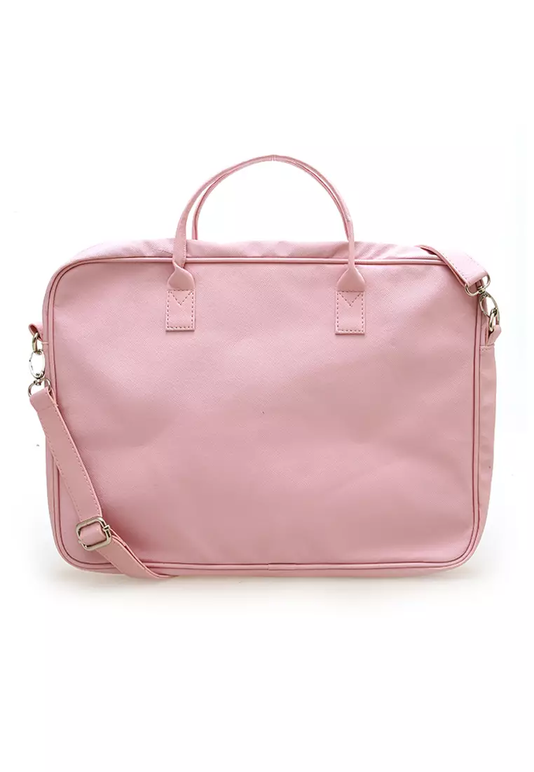 Shania Laptop SlingBag Fluffy Purple Pink With Mini Pouch - Pink 4 Cactus