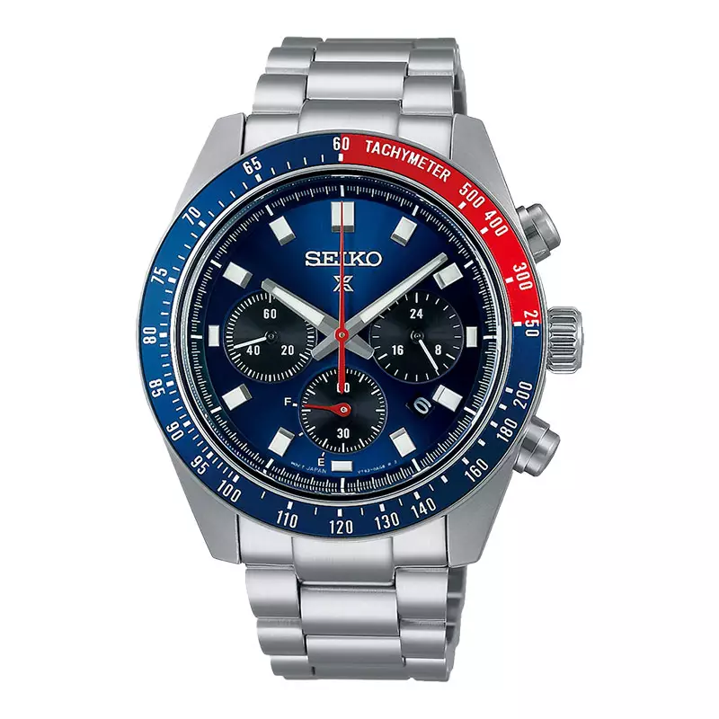 Jam Tangan Pria Seiko Prospex SSC913P1 Speedtimer Solar Chronograph Pepsi Blue Dial Stainless Steel Strap