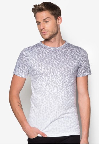 Faded Geometric Pattern T-Shirt