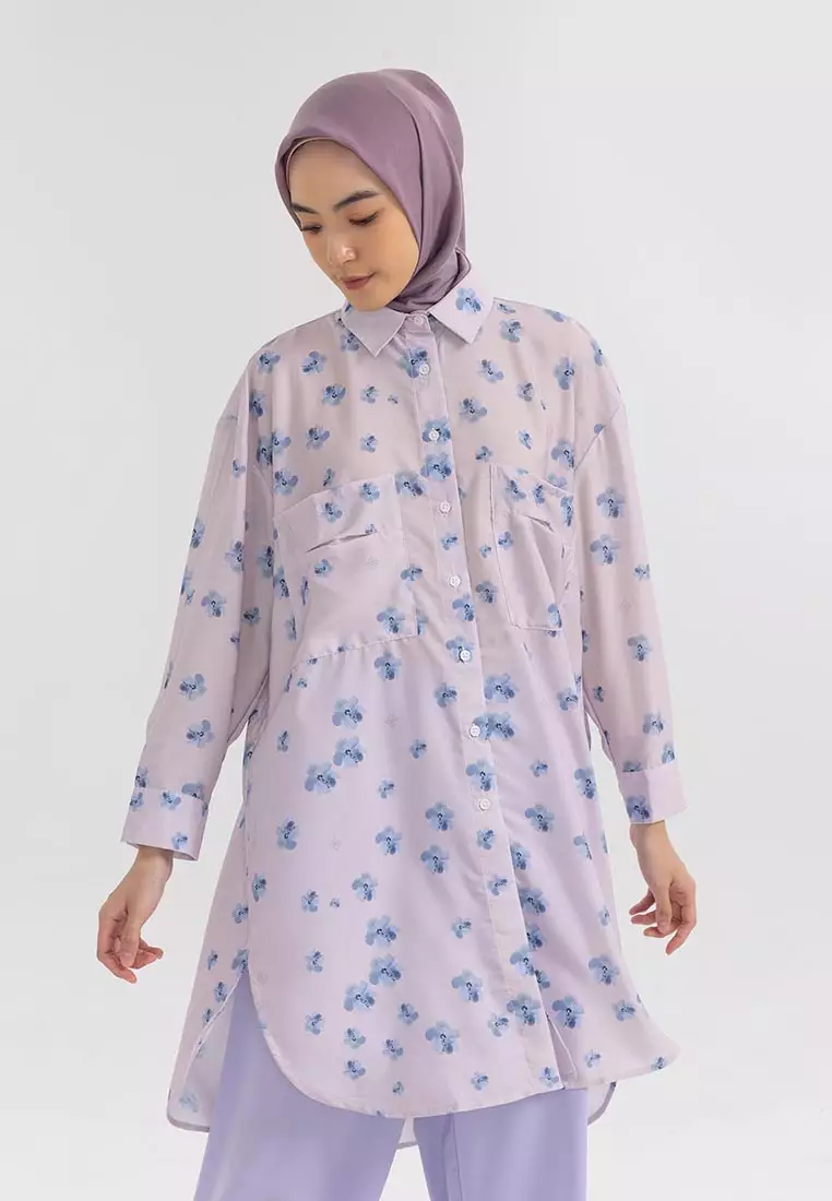 Ria Miranda Pale Pink Qistiana Shirt