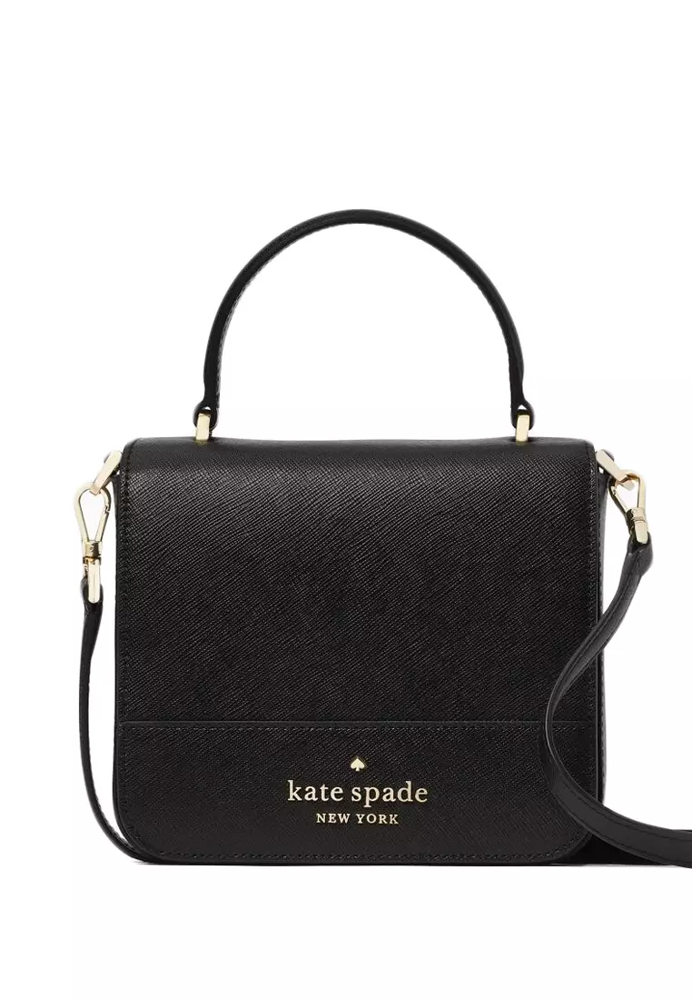 Kate Spade Staci Square Crossbody Saffiano Leather Black