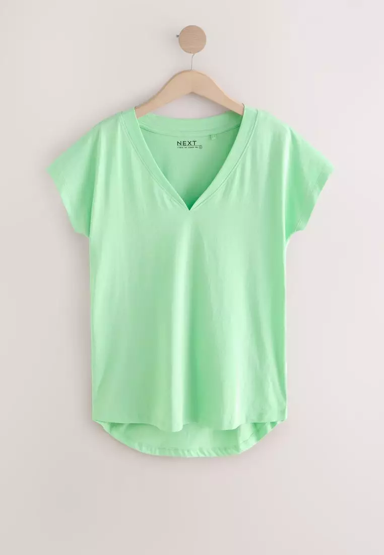 V-Neck Cap Sleeve T-Shirt