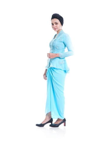 Buy Kebaya Kartini Baby Blue (Sig) from Efi Nofiani in Blue at Zalora