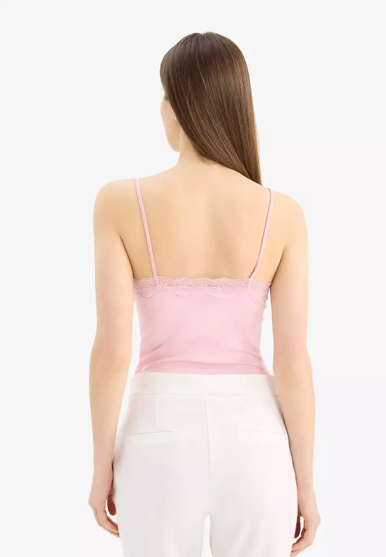 Slim Fit Slim Fit V-Neck Lace Snap Body E8483Ax25Sp