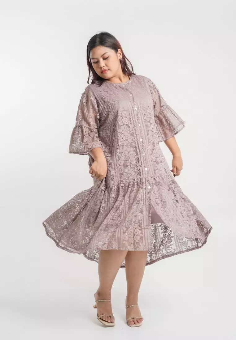 Plus Size Party Dress Aveline Ash Lilac