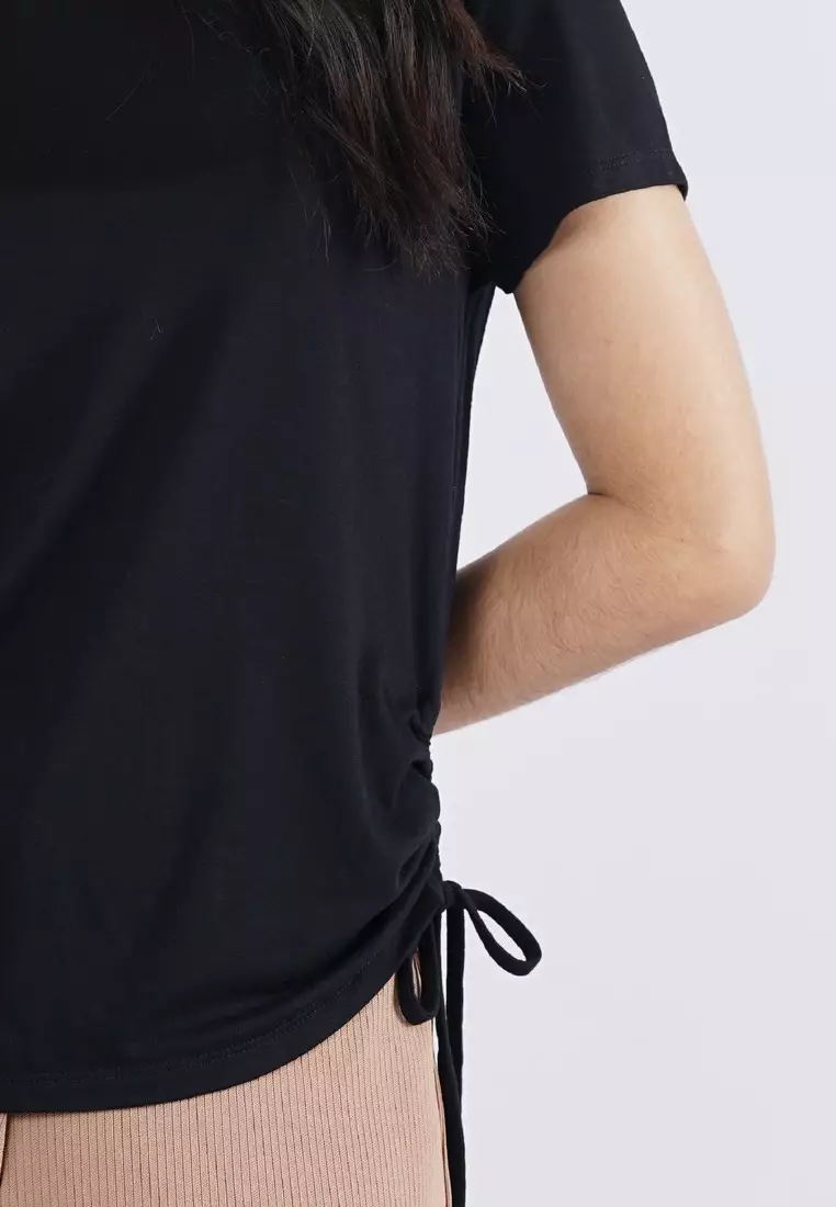 Greenlight Women's T-Shirt Short Sleeve Body Fit Drawstring Bayashi HP-C011224