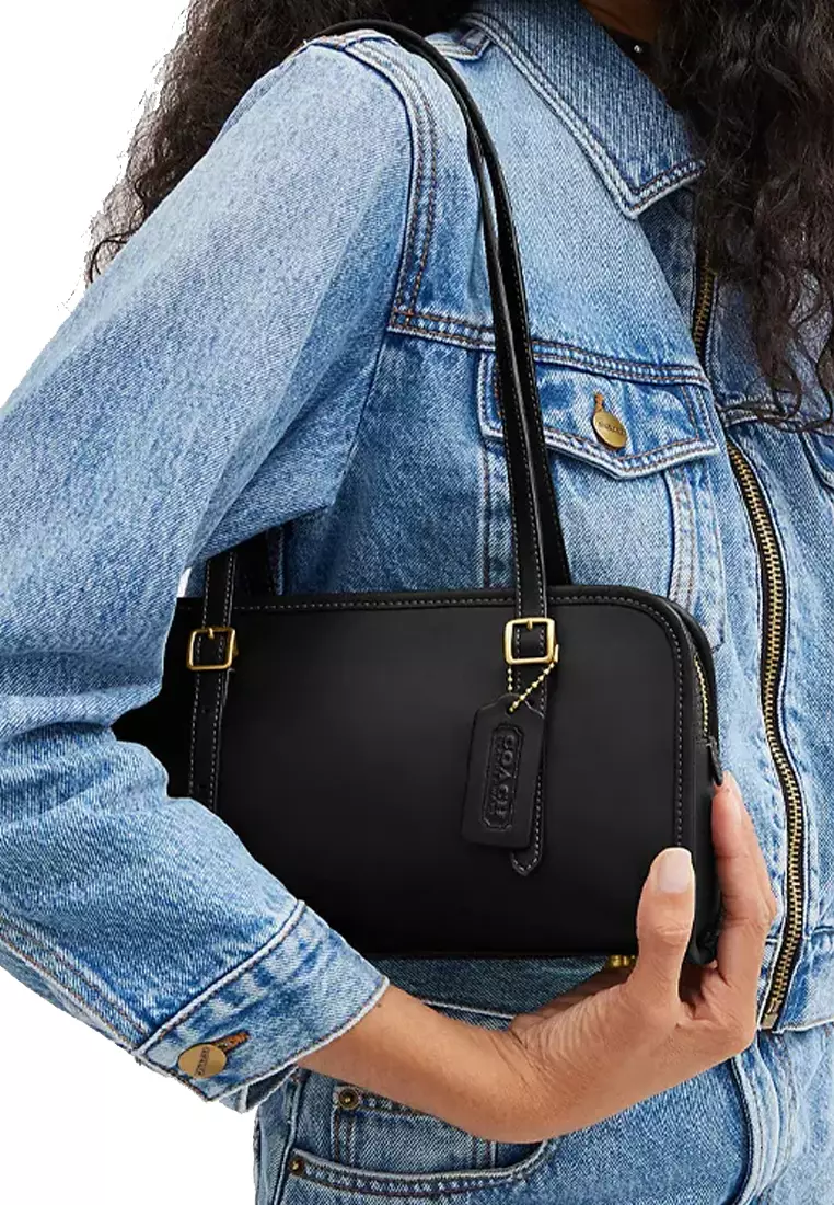 Swing zip 25 Women's Shoulder Bag in Black CM565