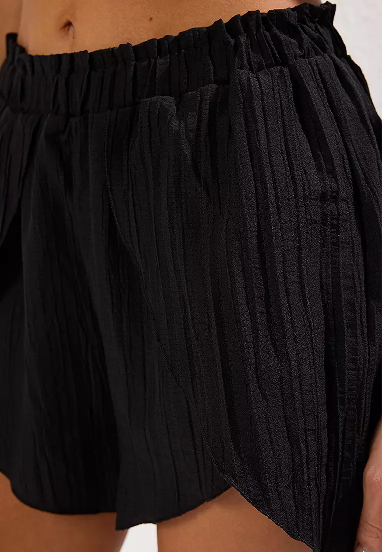Woven Slit Beach Shorts