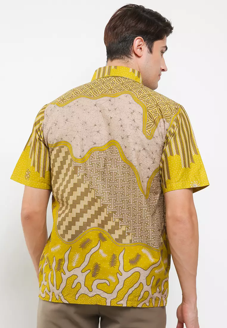 Evans Kemeja Batik Premium Pria Casual Modern Lengan Pendek