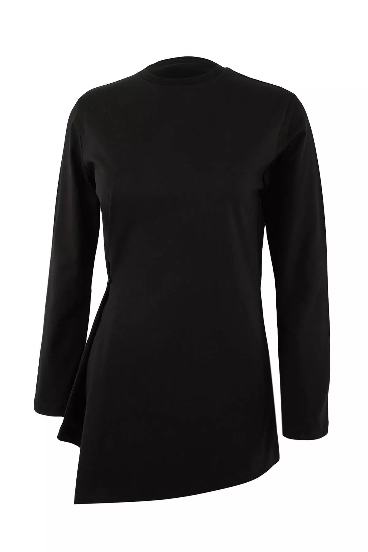 Black Regular Single Jersey Plain Knitted Tctss26Uk00007