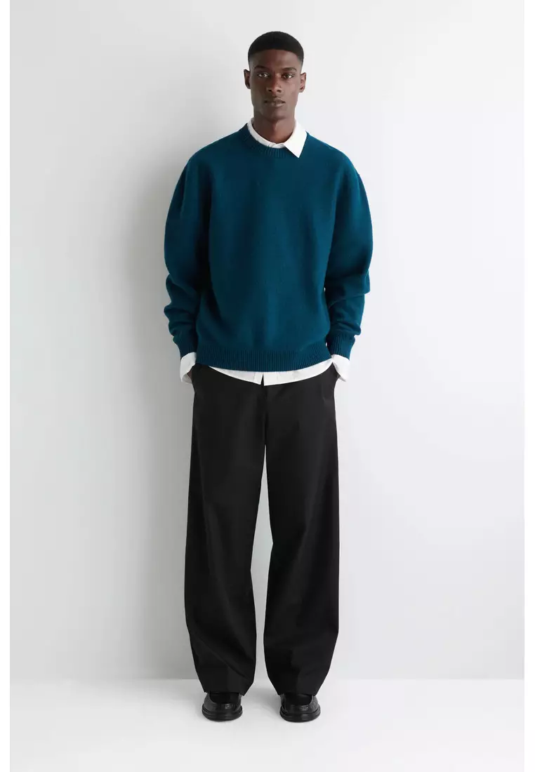 BOILED-WOOL CREW-NECK JUMPER