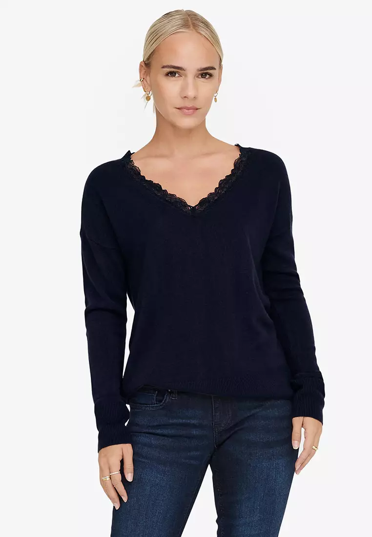 Buy ONLY Long Sleeves V-Neck Top 2024 Online