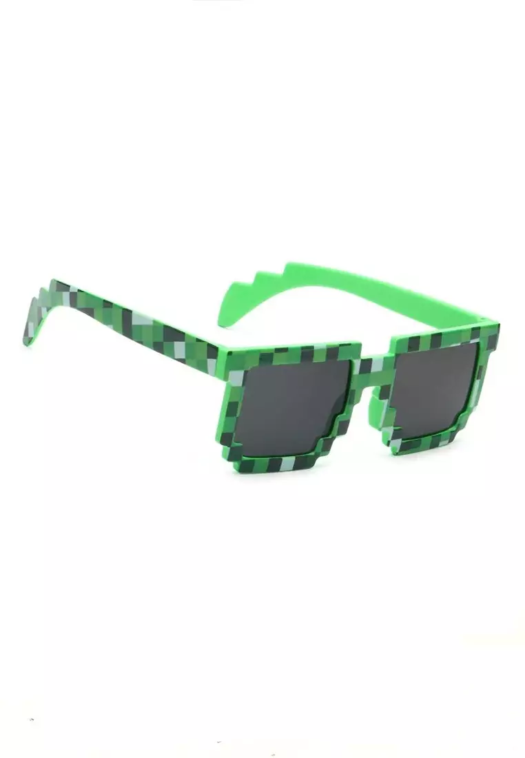 Ulrico Kacamata Model Pixel Minecraft Unisex UV400 Protection for Adult Material PC ORIGINAL - Green