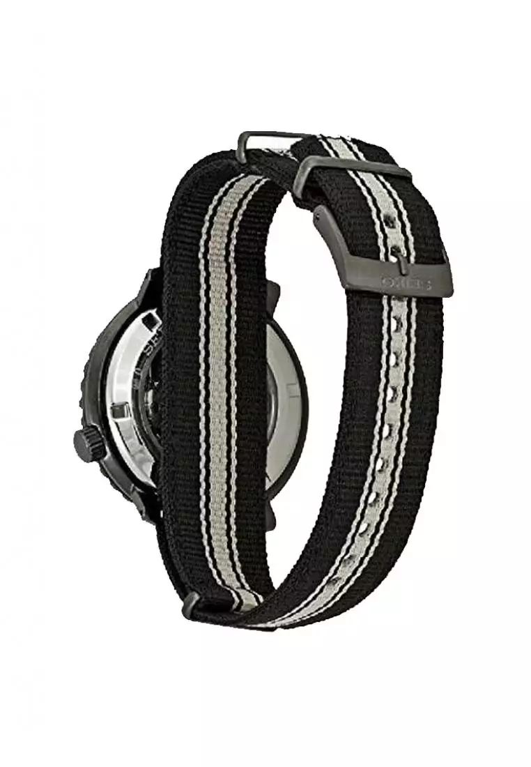 Jam Tangan Pria Seiko 5 Sports  Bottle Cap  Original Garansi Resmi SRPC67K1 Strap Dual Color Nylon Black White