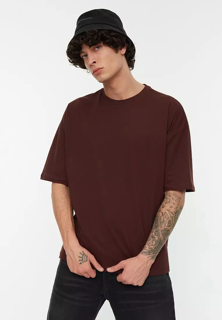 Oversized Crew Neck Floral Print Short Sleeve T-Shirt