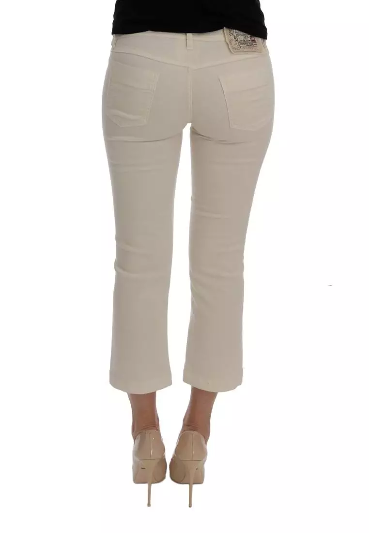 White capri hotsell jeans