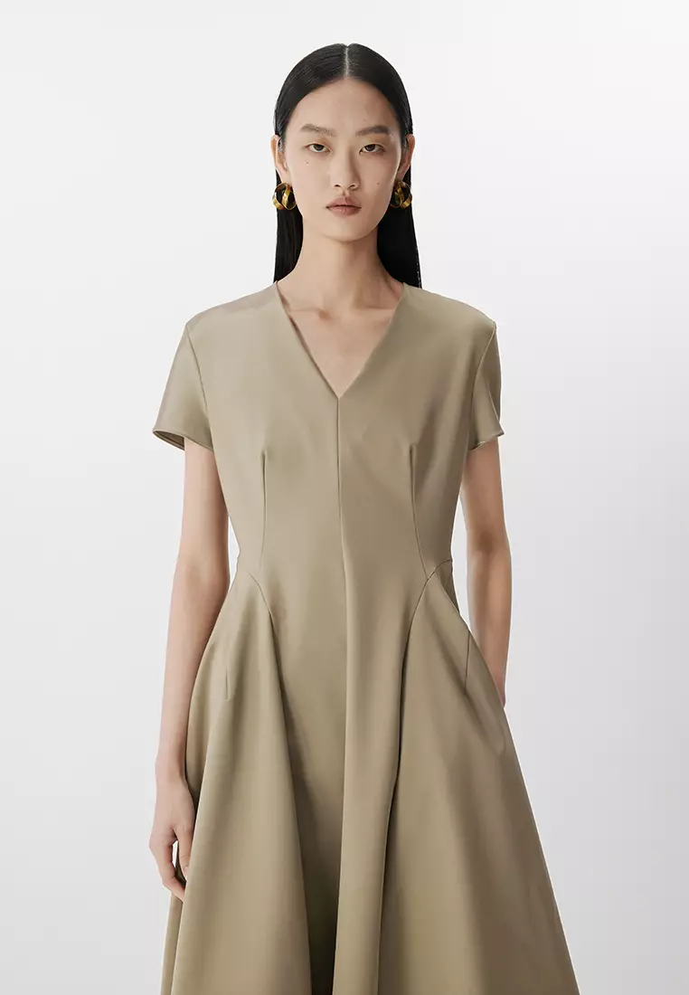 S-Line short-sleeved dress