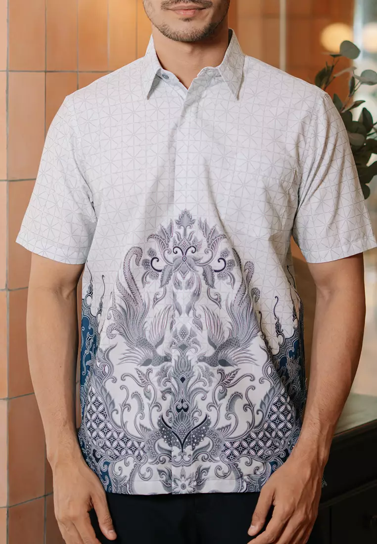 Hadinata Batik Premium Pria Kemeja Pendek Superfine Mavendra Madira