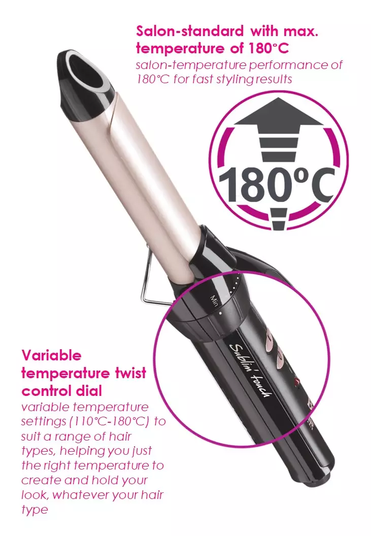 Curls Babyliss Pro 180 25mm Ceramic Babyliss Sublim Touch 25 Mm