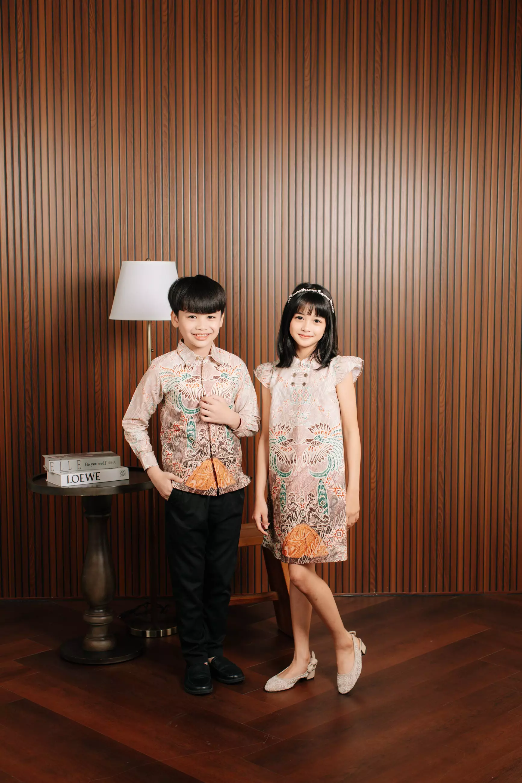 Ravela Pink Dress Batik Anak Wanita Lengan Pendek Katun