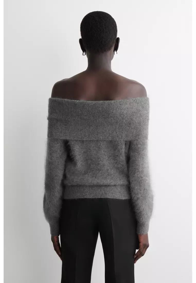 OFF-THE-SHOULDER MERINO WOOL JUMPER