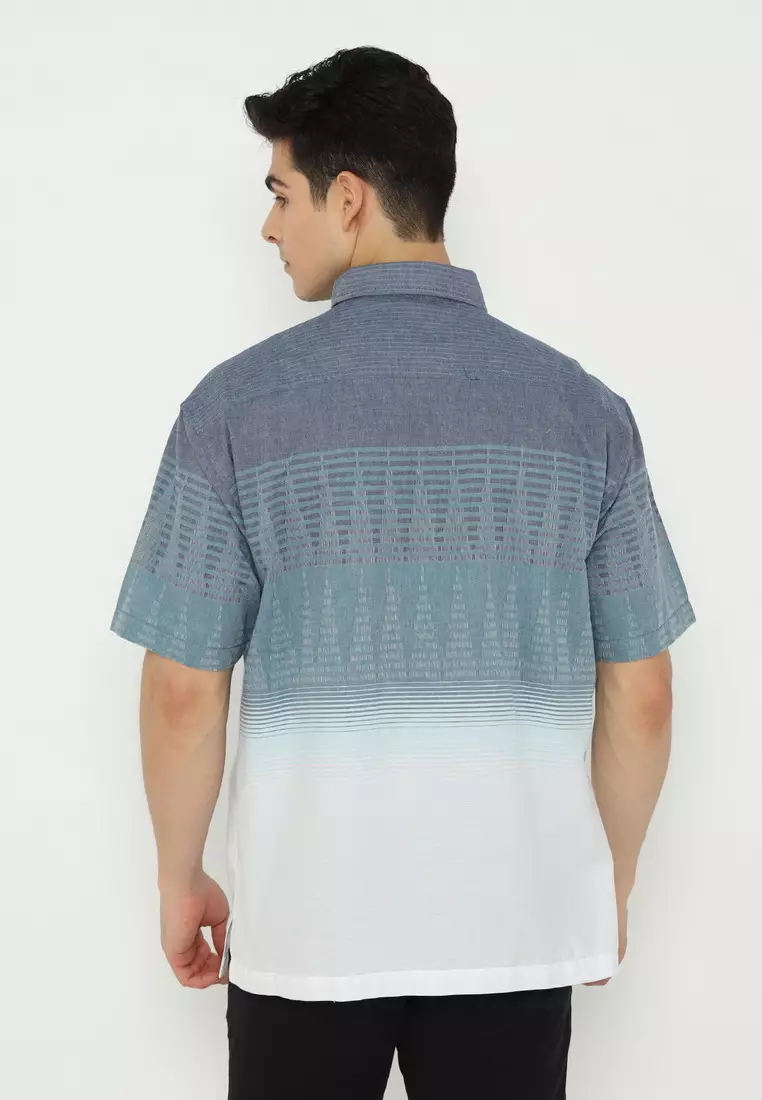 POLICE Kemeja Border Printing Regular Fit Pria