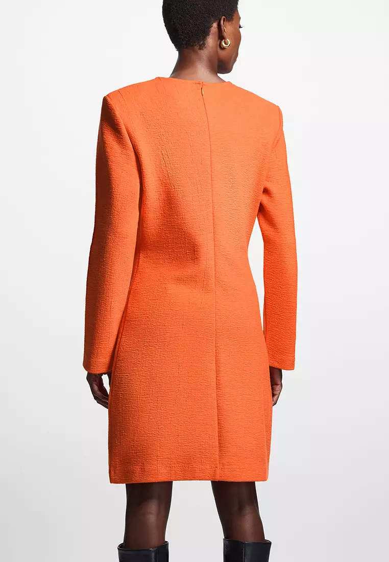 Long-Sleeved Knee-Length Dress