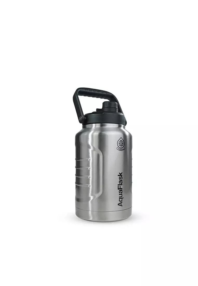 128oz V2 Growler Silver Steel Wide Mouth Water Bottle