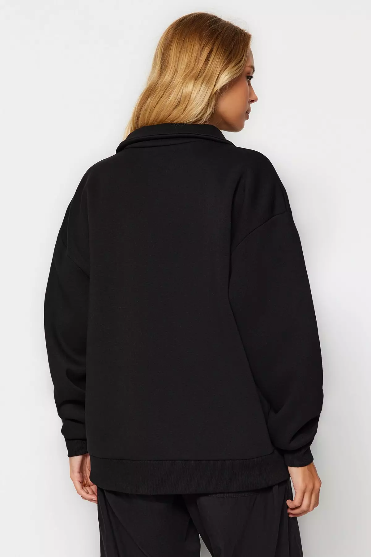 Zipper Printed Sweatshirt