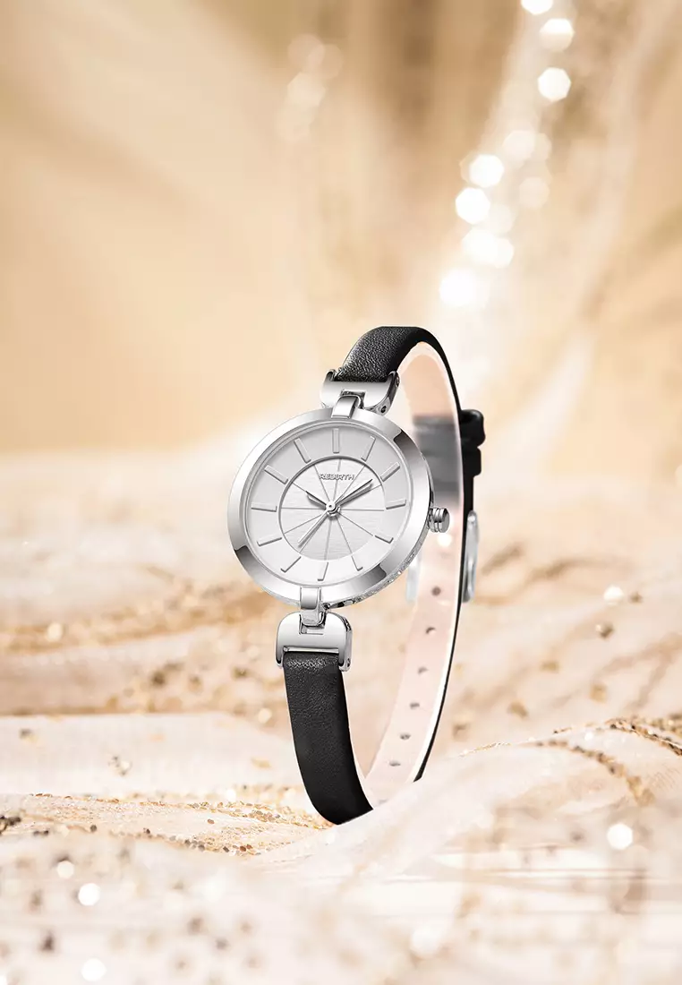 Jam Tangan Wanita Anggun Gaya Tali Kulit Anti Air Kuarsa Jam Tangan Cewek