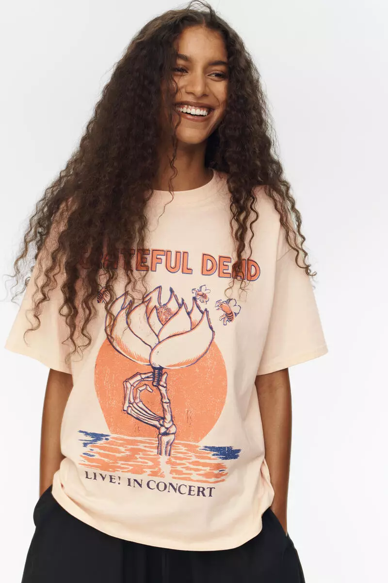 Oversized print-motif T-shirt