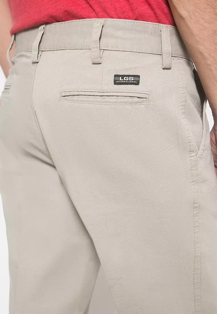 LGS - Celana Panjang - Casual Pria - Motif Polos - Khaki - Regular Fit - CCT.500.027.001.C