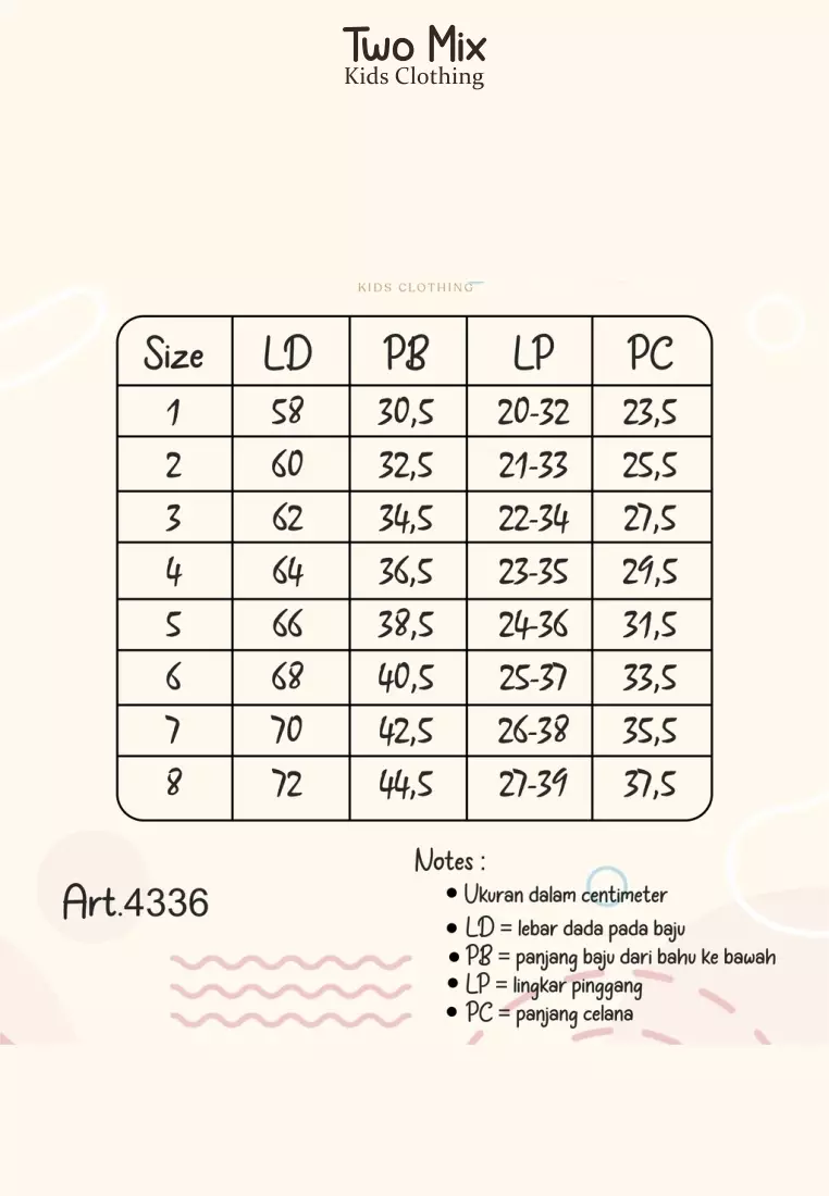 Two Mix - Baju Setelan Anak Perempuan Lucu - Set Baju Anak Cewek 1-8 Tahun 4336
