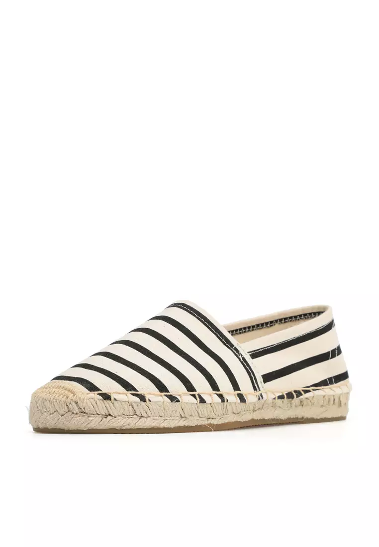 Contrast Stripes Canvas Espadrilles HB5