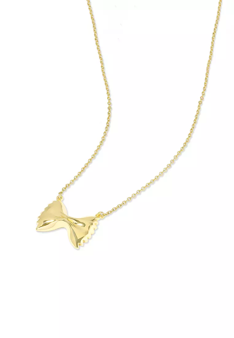Bow Tie Pasta Gold Necklace