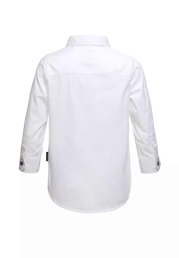 Qna Boy Edzhar Kemeja Panjang anak Putih Polos