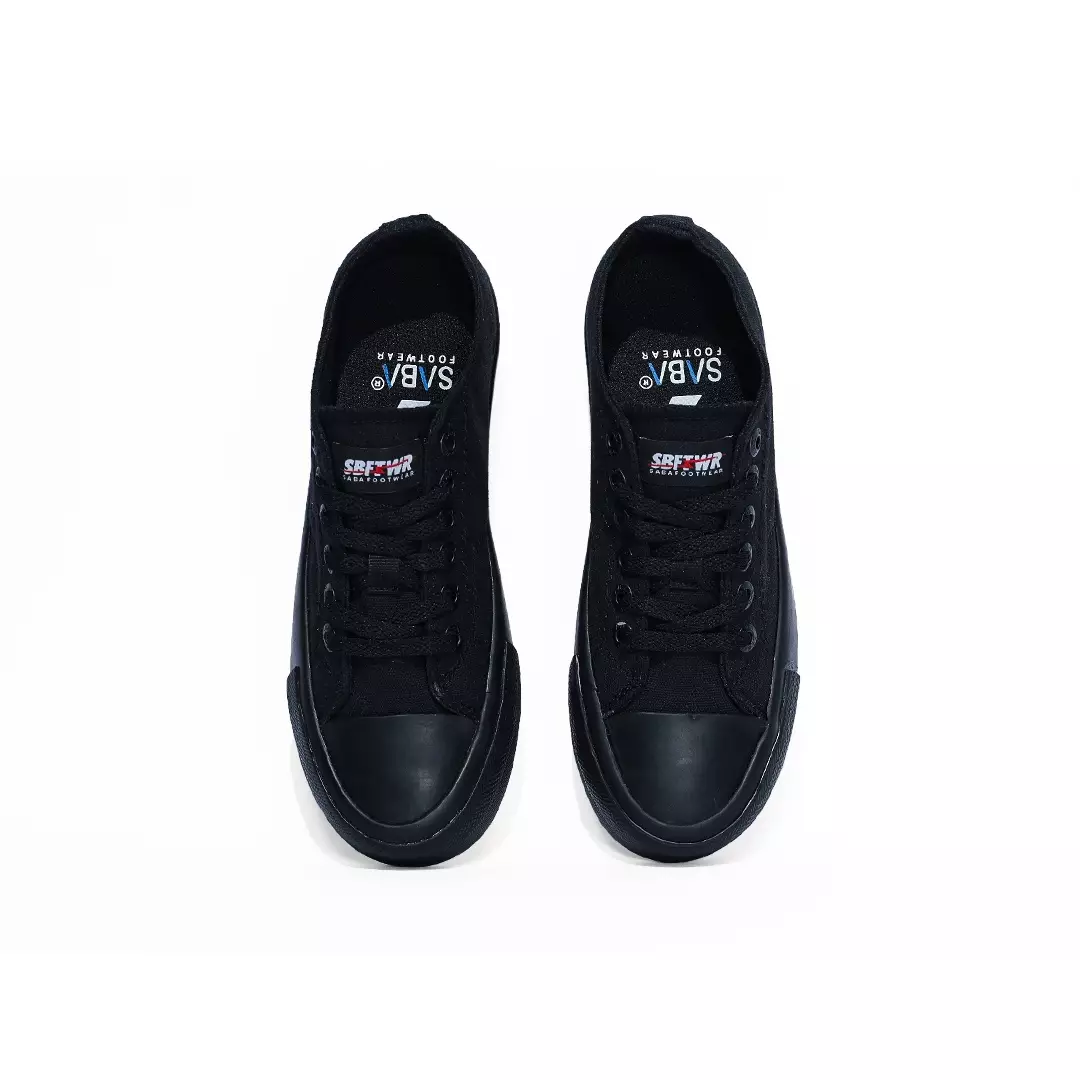 SABA Vintage Low All Black - Sepatu Sneakers Casual Pria Wanita