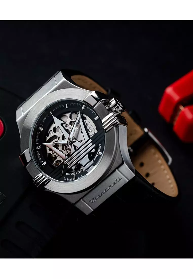 Buy Maserati Maserati R8821108038 Black Leather Men's Watch 2026