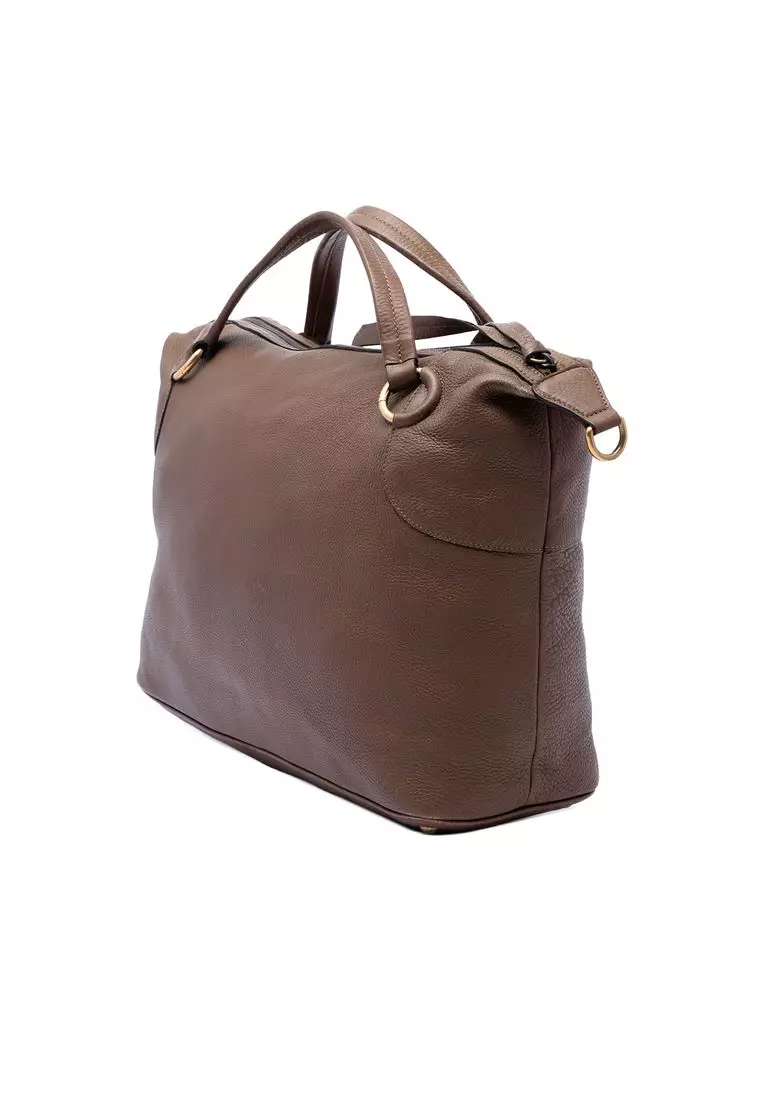 Pre-Loved Gucci Calfskin Twill Satchel