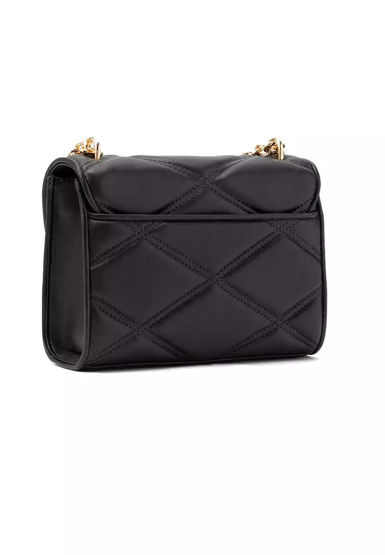 Buy Michael Kors Serena Medium Flap Shoulder Bag Black 35s2gnrl2u 2024 ...