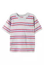 Grey Marle/Varsity Red/Dawn Blue Stripe