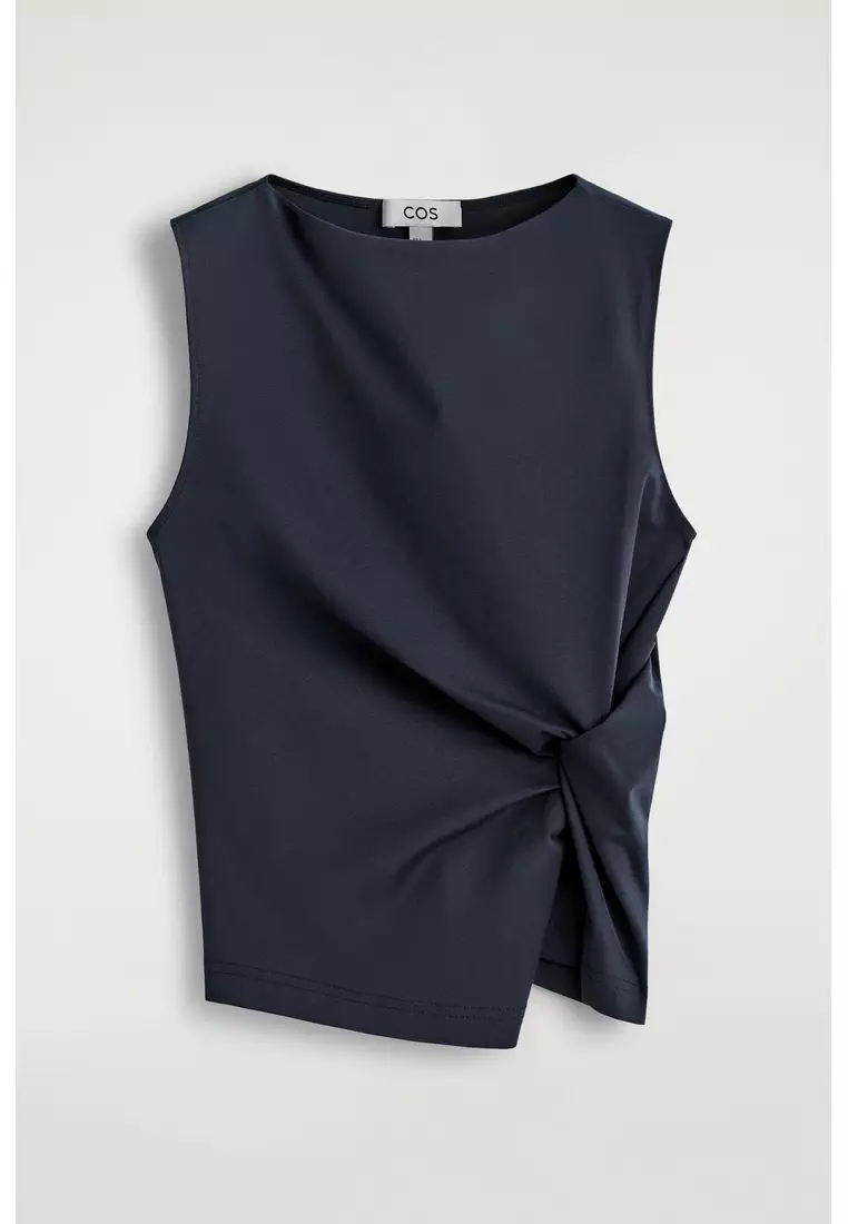 TWIST-DETAIL JERSEY TOP